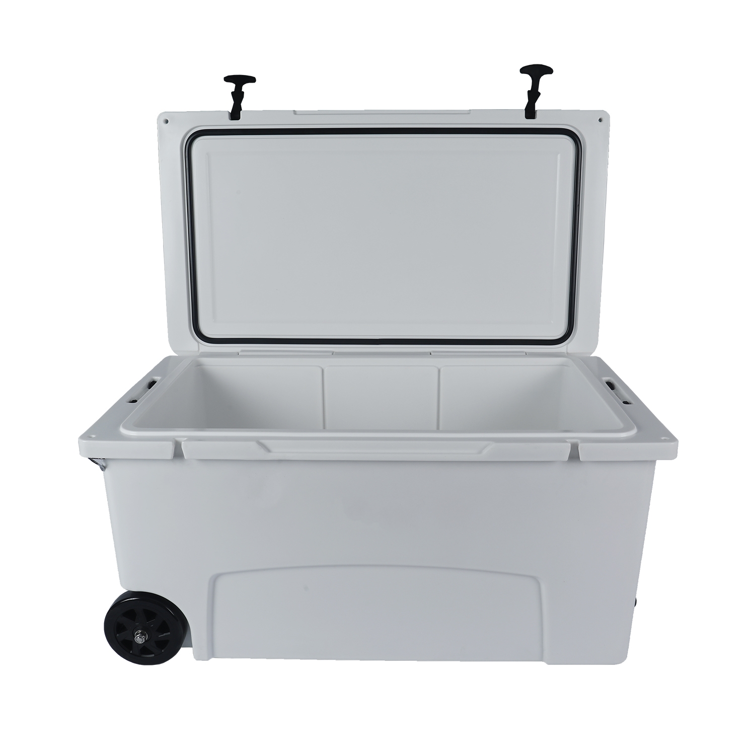 キャンプ、釣り、ハンティング、バーベキュー、アウトドア活動用のホイール付きスノーボールクーラー、153QT(145L)